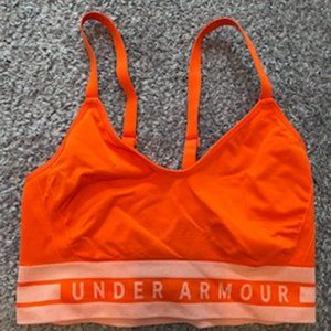 Orange Under Armour sports bra